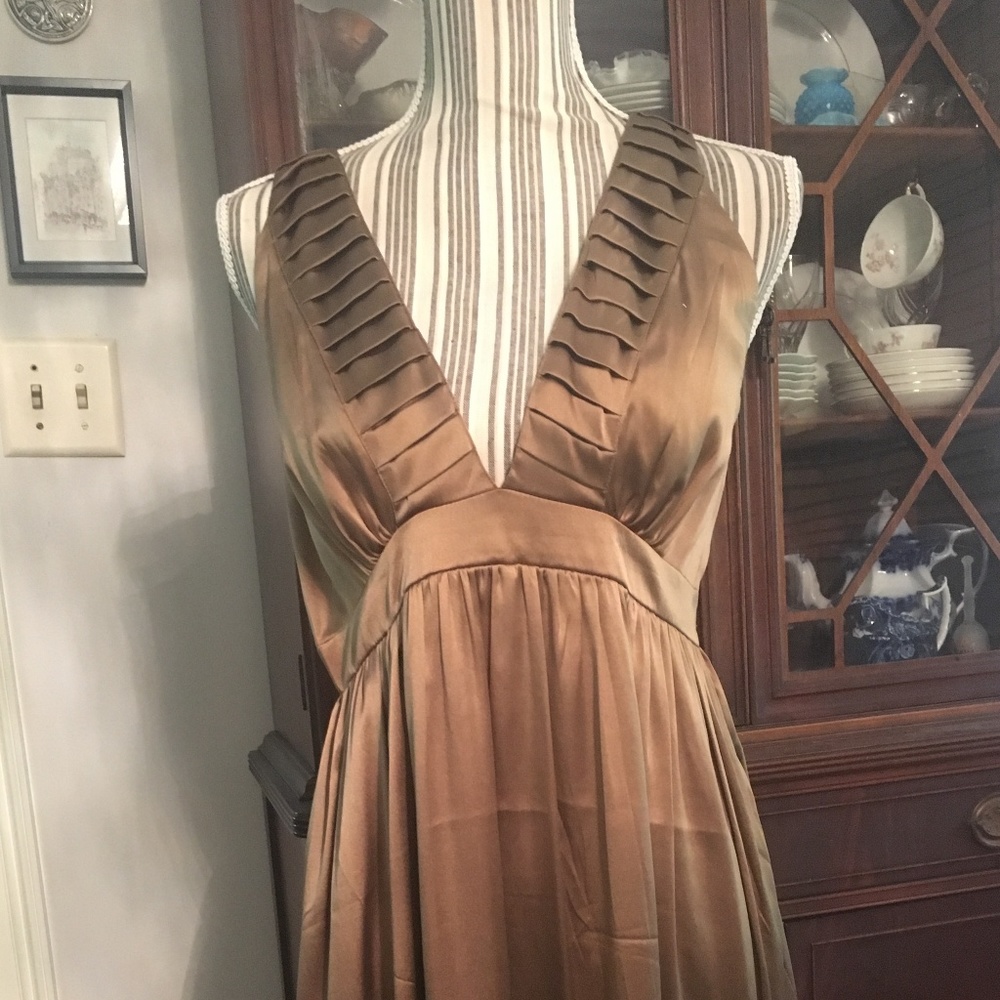 100% Silk Copper Dress by Fish